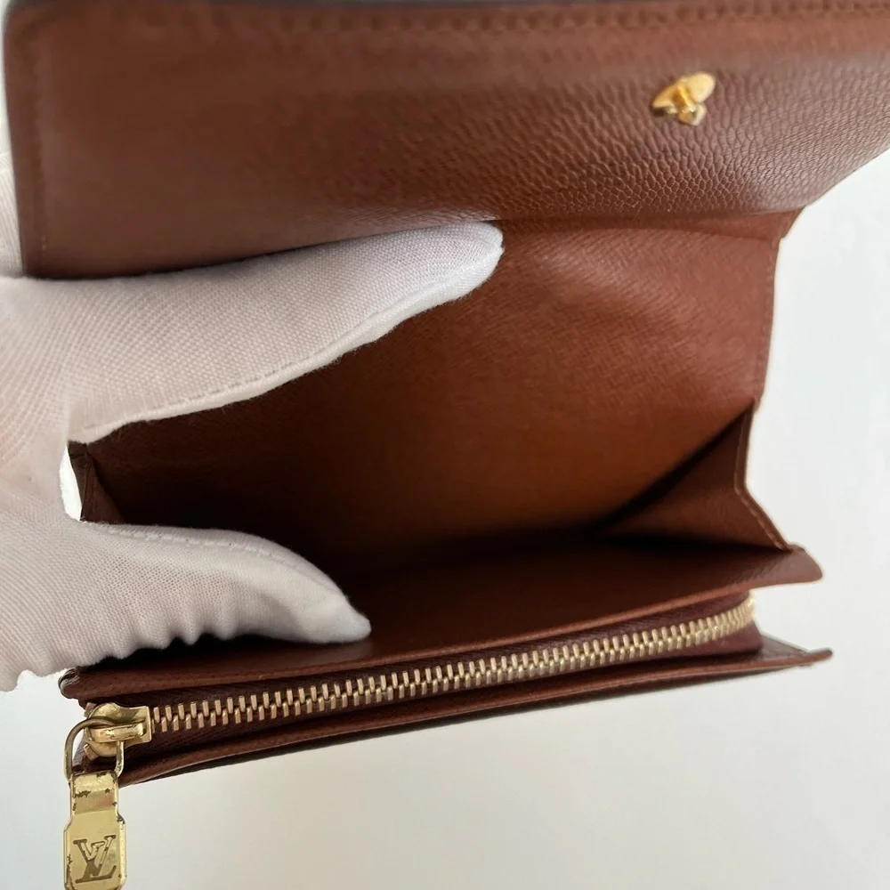 Louis Vuitton Tresor Wallet Monogram Zip Around Porte Monnaie Billets EUC